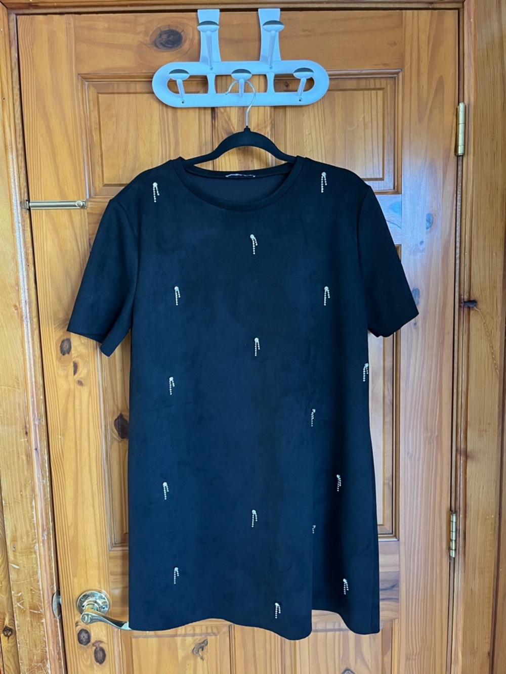 Zara Black Crewneck Short Sleeve Dress